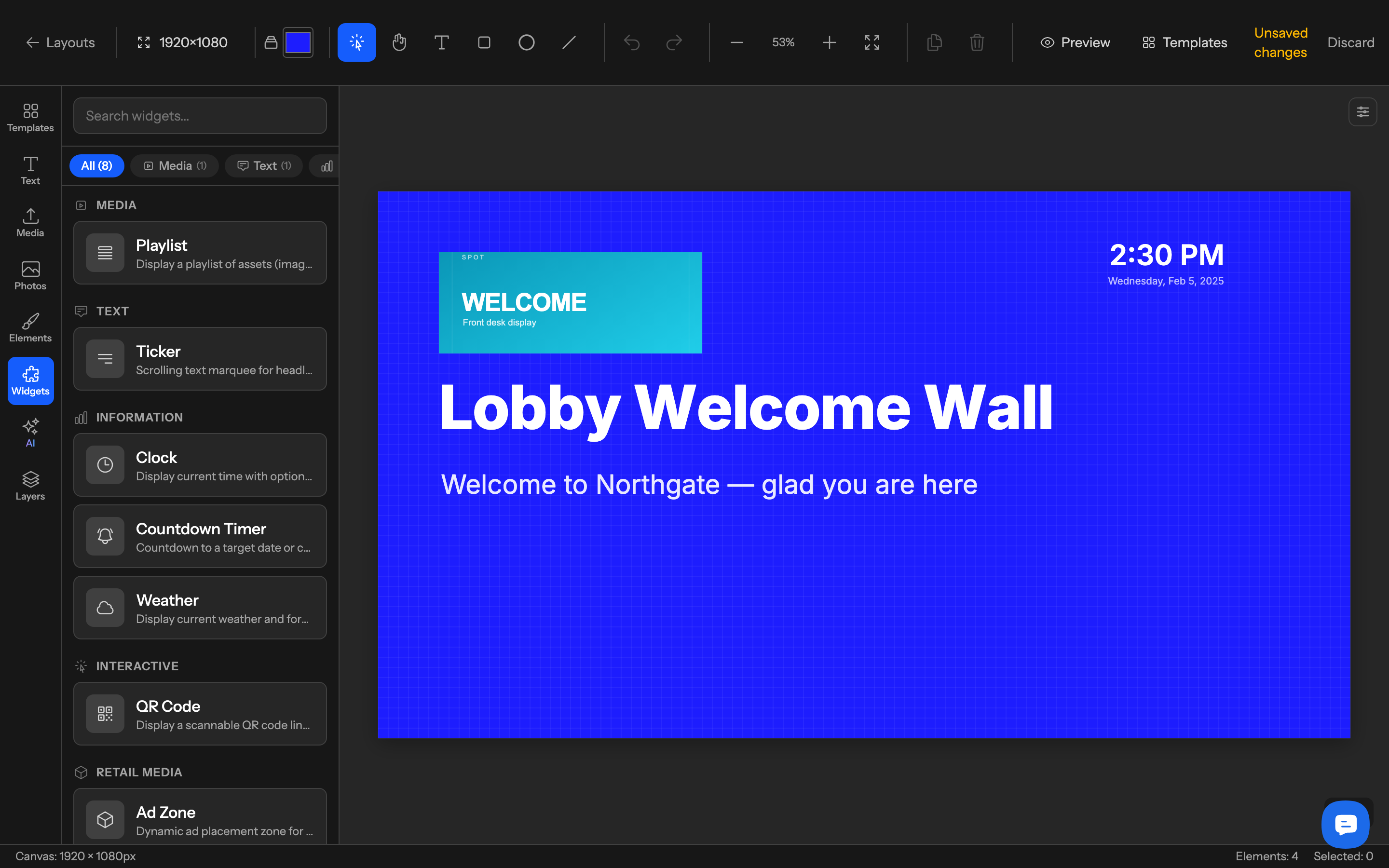Canvas Layout Editor